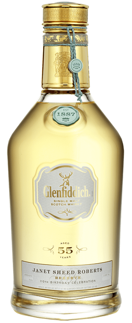 Glenfiddich 55 year old JANET SHEED ROBERTS RESERVE Bottle