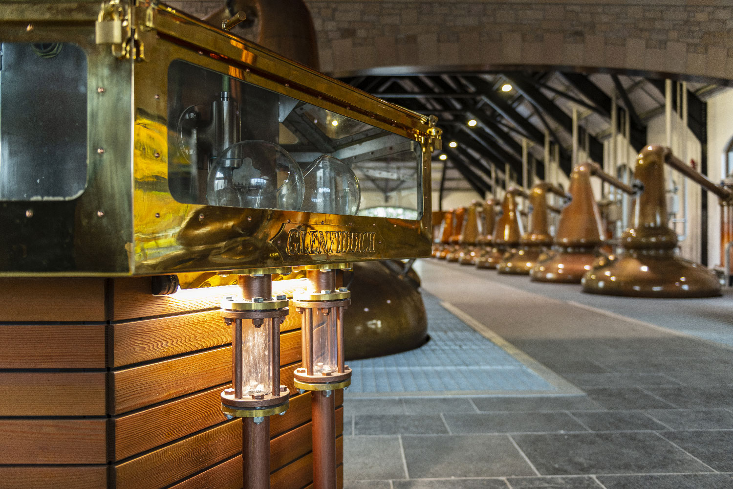 Front entrance of Glenfiddich distillery